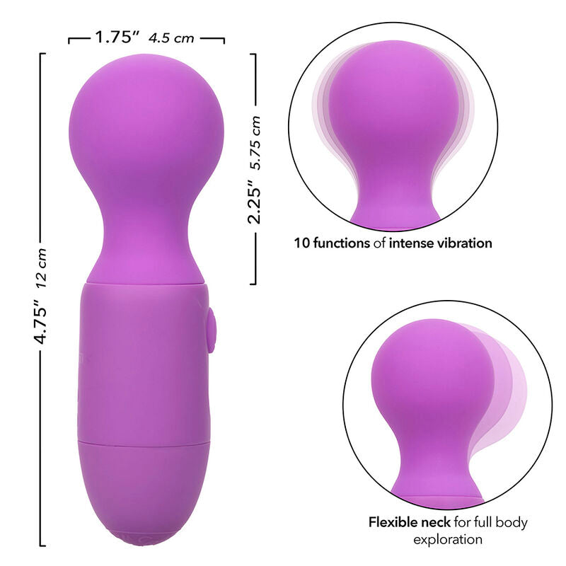 Erstmaliges wiederaufladbares Massagegerät mit 10 Vibrationen, lila