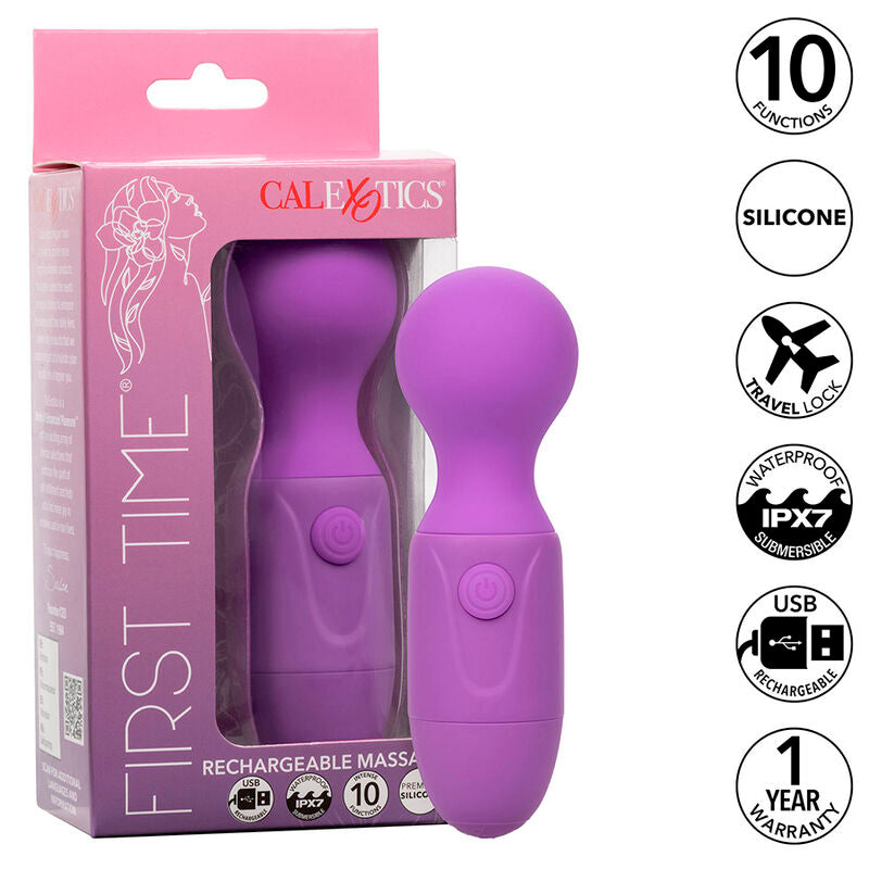 Erstmaliges wiederaufladbares Massagegerät mit 10 Vibrationen, lila
