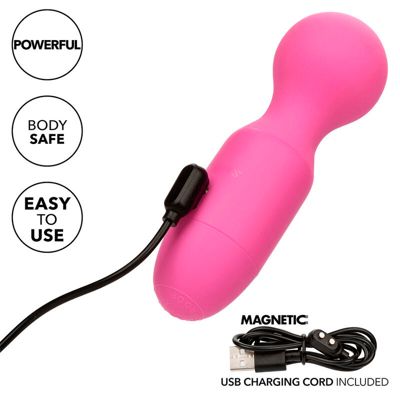 Erstmalig wiederaufladbares Massagegerät mit 10 Vibrationen, rosa