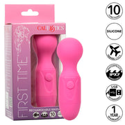 Erstmalig wiederaufladbares Massagegerät mit 10 Vibrationen, rosa
