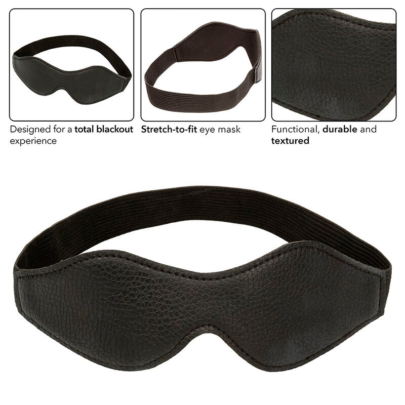 Nächtliche schwarze Augenmaske aus PVC-Leder
