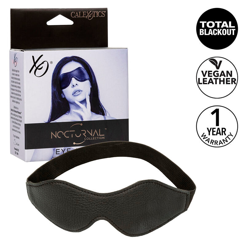 Nächtliche schwarze Augenmaske aus PVC-Leder