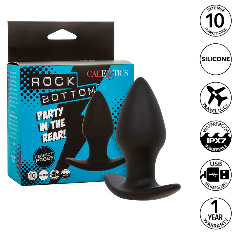 Rock Bottom Perfect Analplug 10 Vibrationen schwarzes Silikon