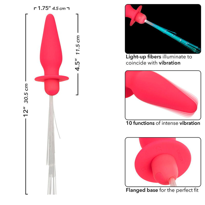 Southern Lights leuchtender Analplug 10 Vibrationen rosa Silikon