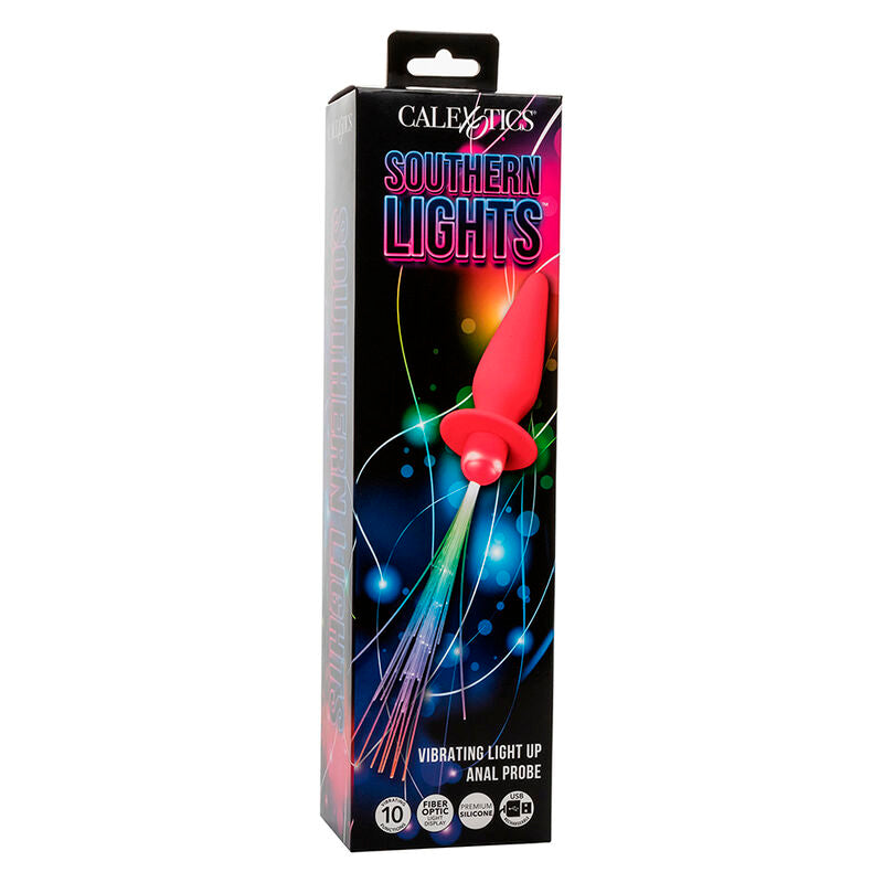 Southern Lights leuchtender Analplug 10 Vibrationen rosa Silikon