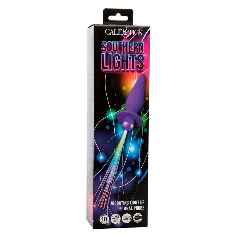 Southern Lights leuchtender Analplug 10 Vibrationen Silikon lila