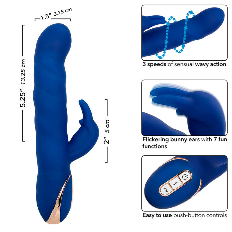 Jack Rabbit Vibrator Wellenbewegung blau