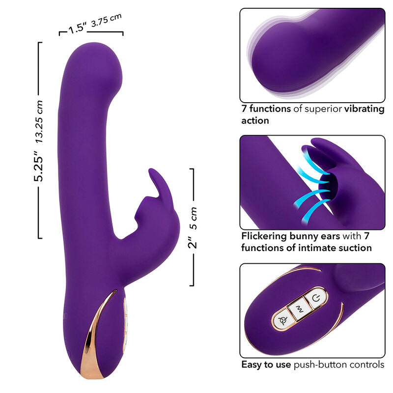 Jack Rabbit Vibrator &amp; Stimulator 7 Vibrations- und Saugmodi blau