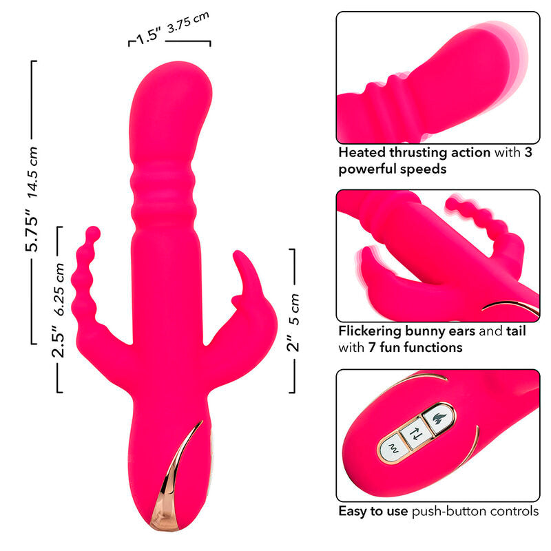 Jack Fantasy Dreifach-Heizvibrator Pink Rabbit