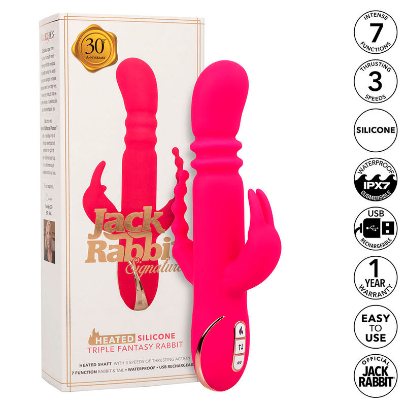Jack Fantasy Dreifach-Heizvibrator Pink Rabbit