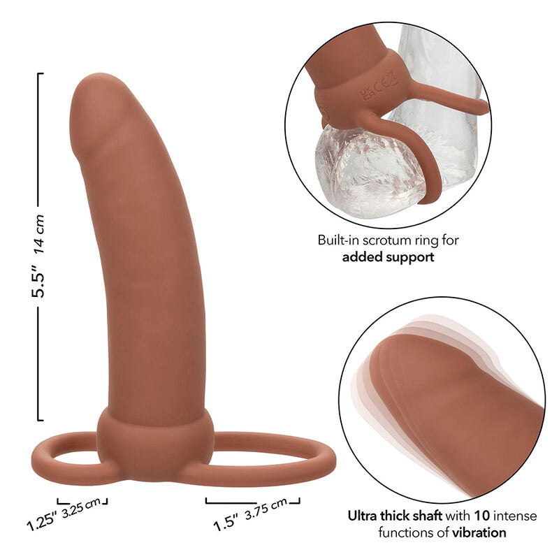 Maxx Thick Double Penetrator 10 Vibrationen Braun