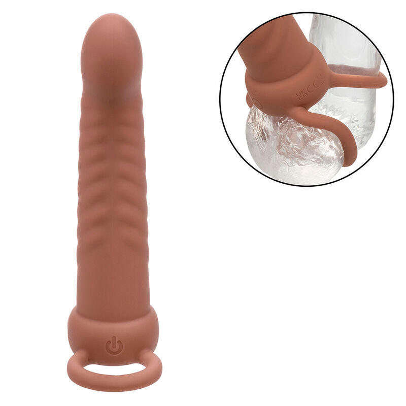 Maxx Ribbed Double Penetrator 10 Vibrationen Braun