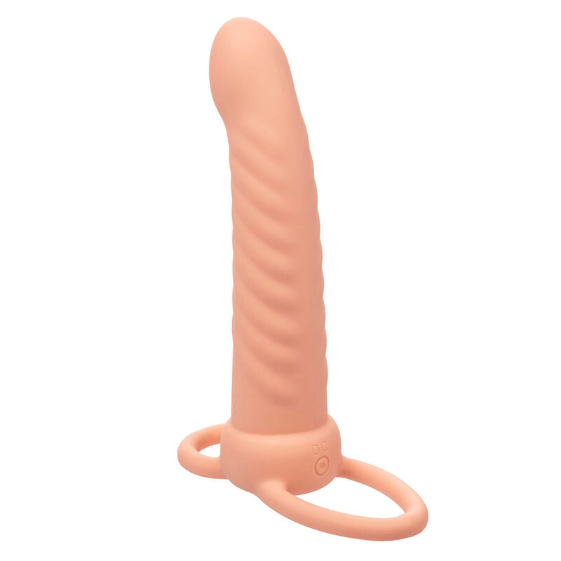 Maxx Doppelrippen-Penetrator 10 Vibrationen, Hautfarben
