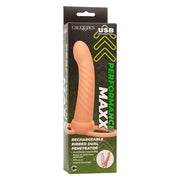 Maxx Doppelrippen-Penetrator 10 Vibrationen, Hautfarben