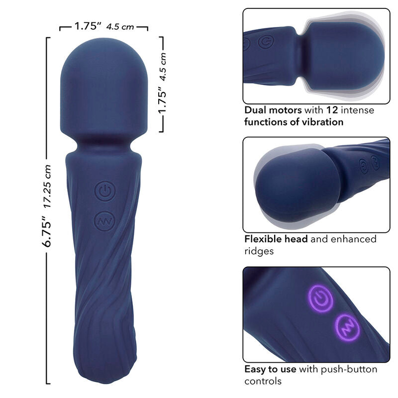 Charisma Allure Dual-Motor-Massagegerät, 12 Funktionen, 17,25 cm x 4,5 cm, Lila