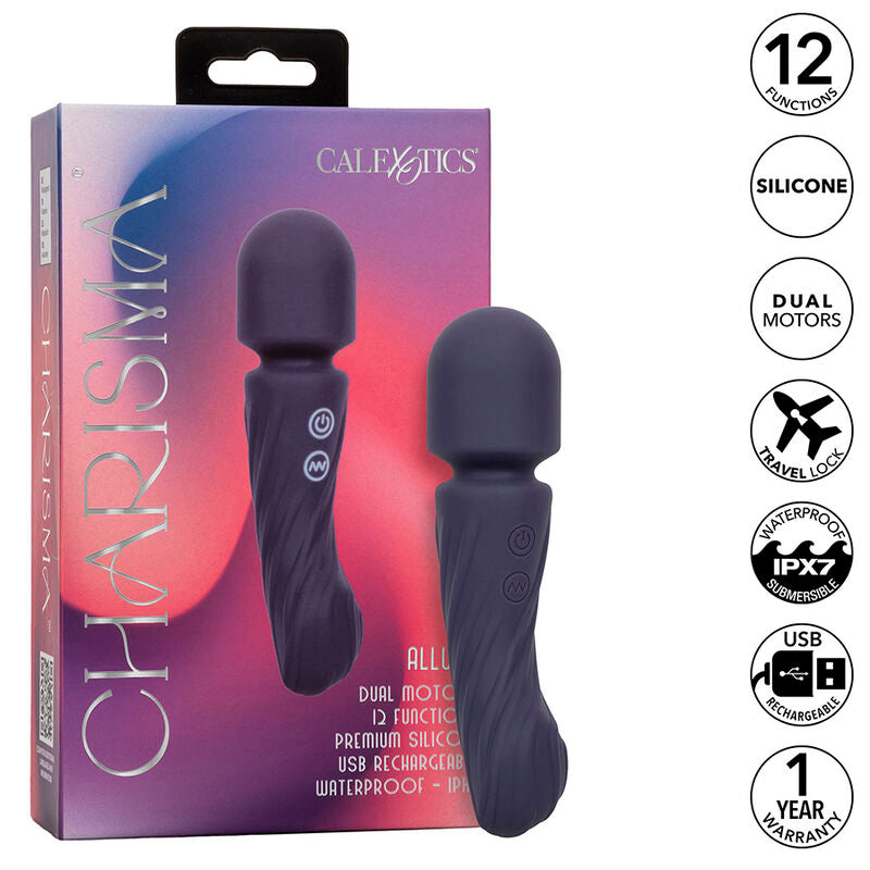 Charisma Allure Dual-Motor-Massagegerät, 12 Funktionen, 17,25 cm x 4,5 cm, Lila