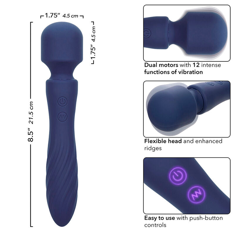 Charisma Mystique Massagegerät mit zwei Motoren, 12 Funktionen, 20,5 cm x 4,5 cm, Violett