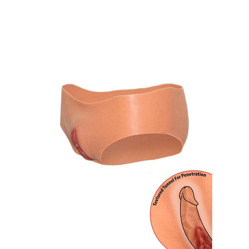 Alter Ego – Tief sitzender Slip mit offener Vagina in Hautfarbe