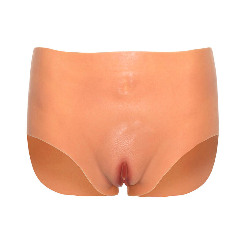 Alter Ego – Slip mit offener Vagina und hoher Taille, Hautfarbe