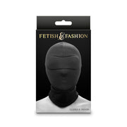 Fetisch &amp; Fashion geschlossene Haube aus schwarzem Nylon