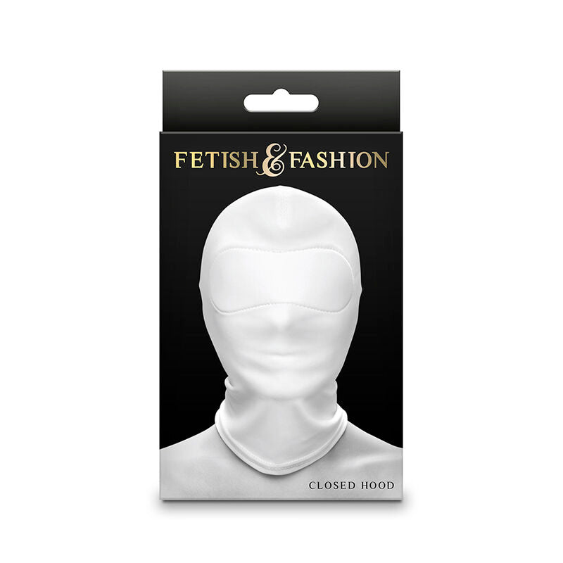 Fetisch &amp; Fashion geschlossene Haube aus weißem Nylon