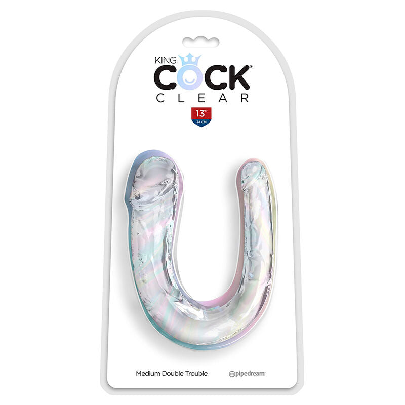 Double Trouble Doppeldildo 33 cm transparent
