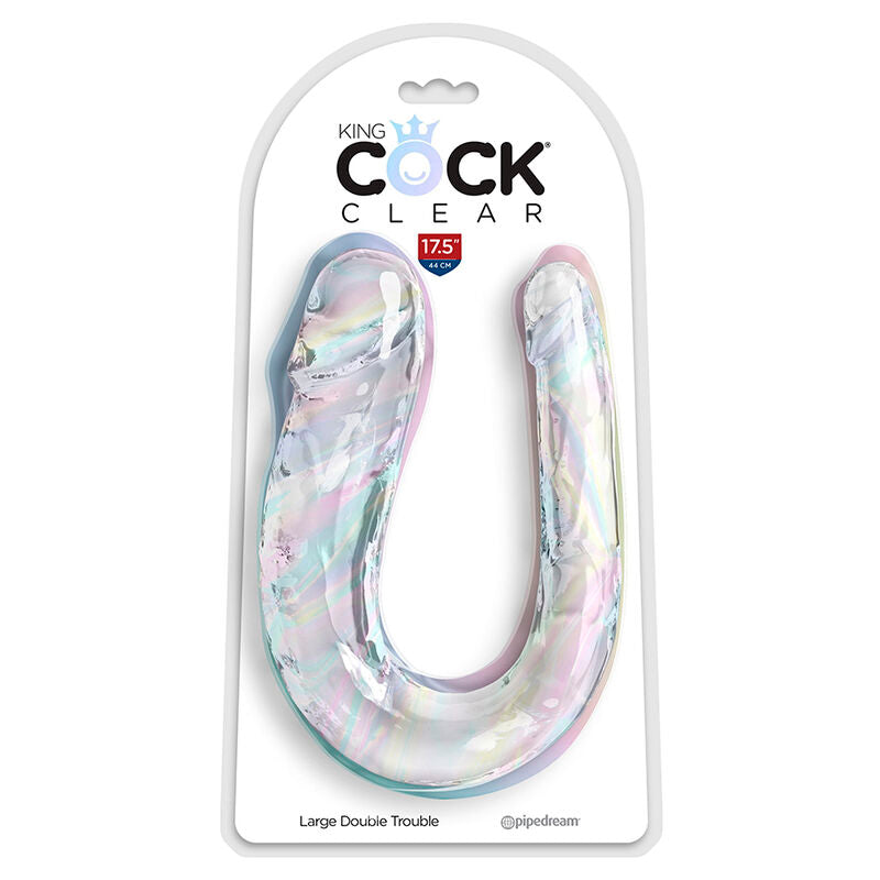 Double Trouble Doppeldildo 44 cm transparent