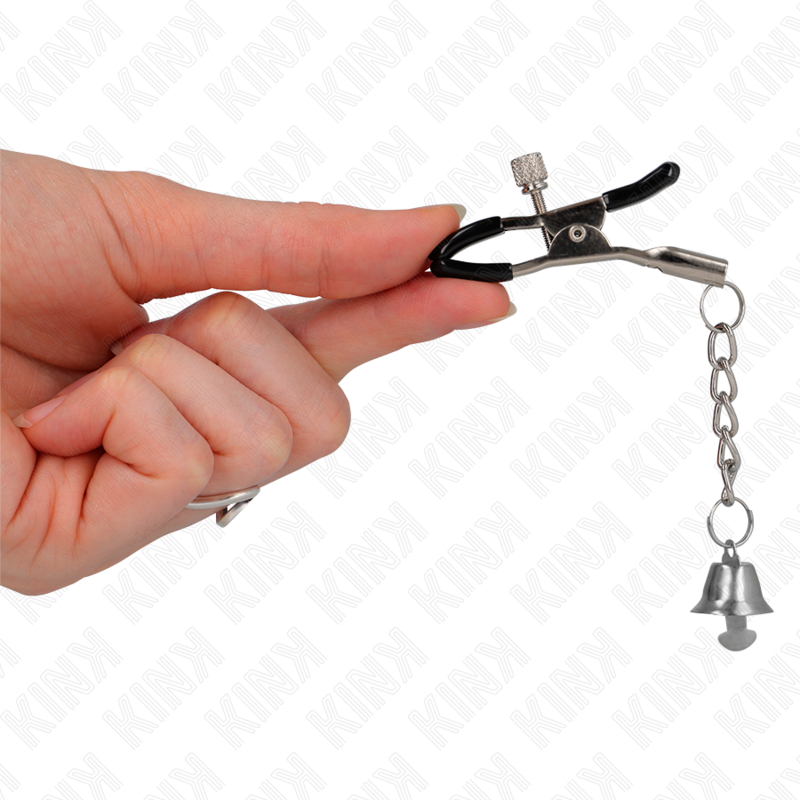 Teleton Clips Anhänger Glocke silber 6 cm