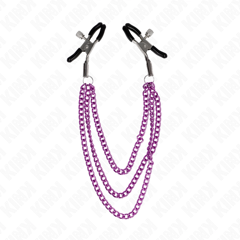 Bastelzange mit 3 lila Ketten 20/23/28 cm