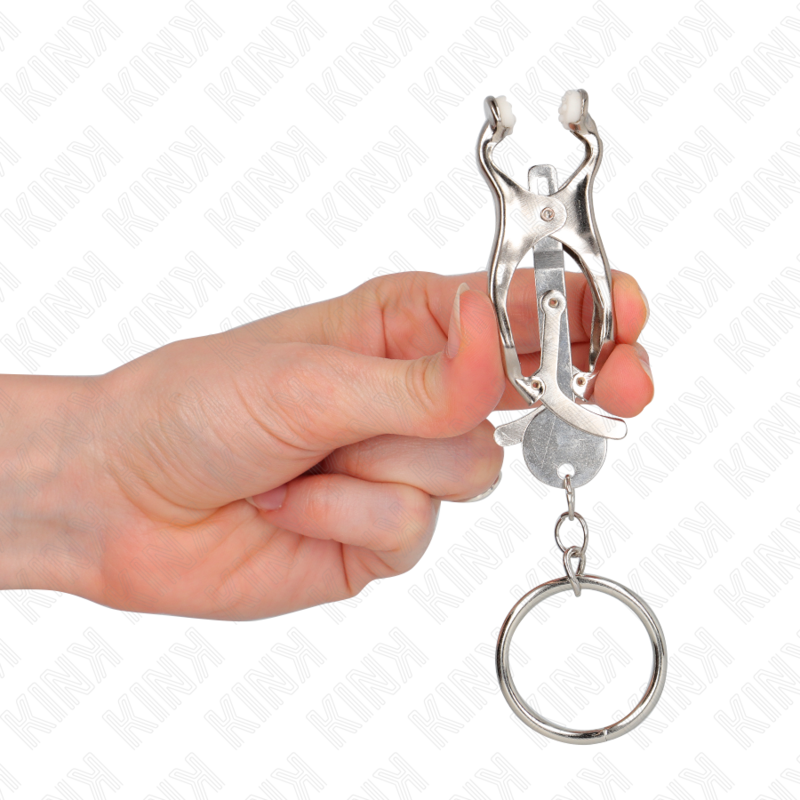 Japanische Kleeblatt-O-Ring-Telefonclips in Silber