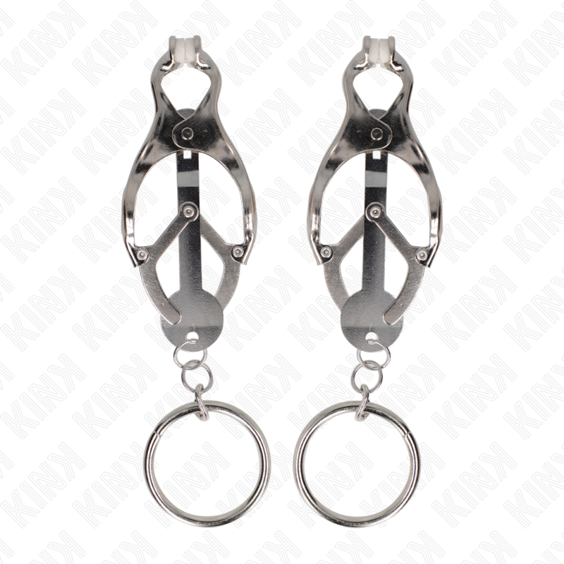 Japanische Kleeblatt-O-Ring-Telefonclips in Silber