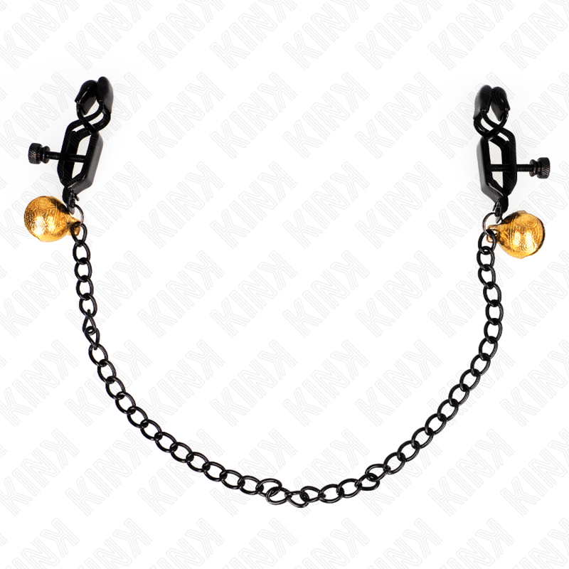 Flache Kette und silberne Glocken-Meton-Clips 30 cm