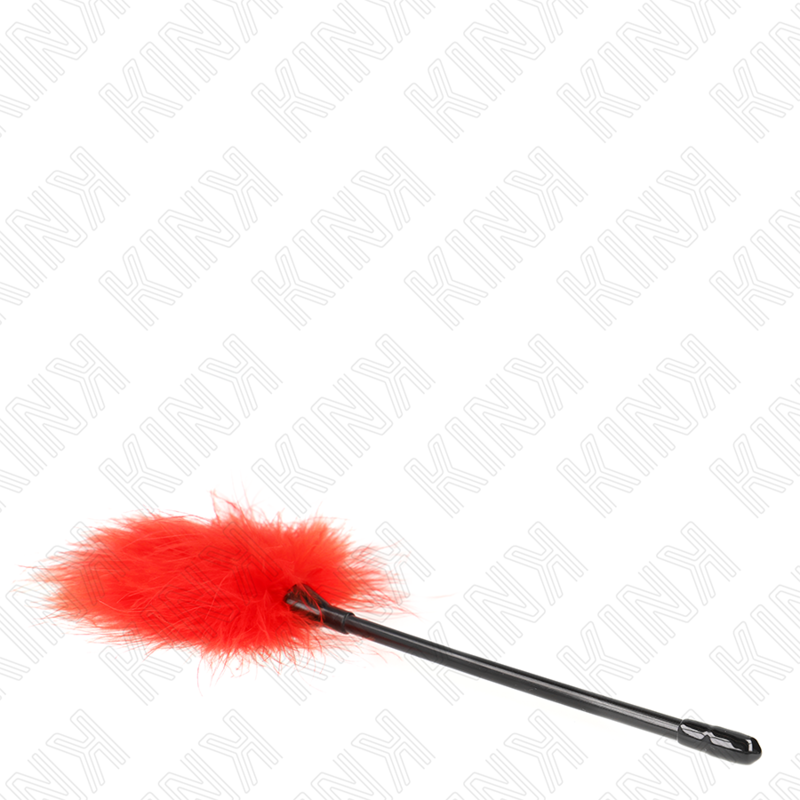 Rote Kitzelfedern für Bondage-Set 27 cm