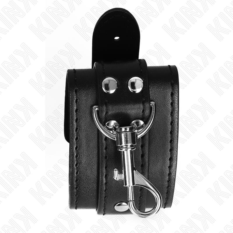 Schwarze Dungeon-Armbänder mit verstellbarem Verschluss, 21–28 cm x 5,5 cm