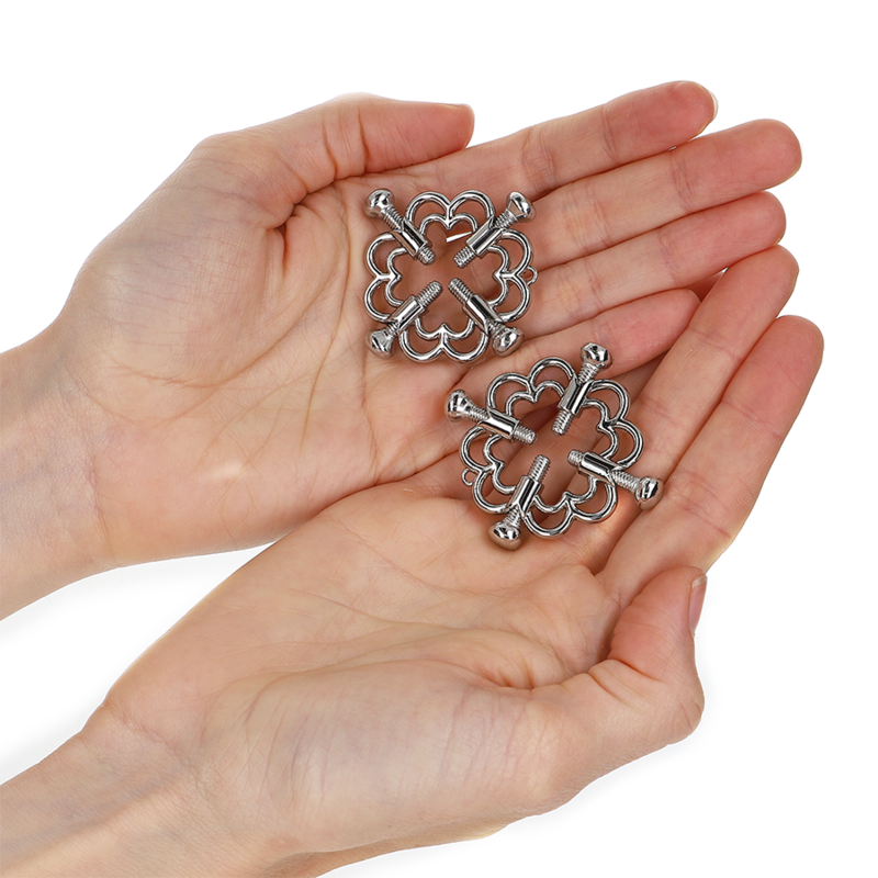 Haarspangen mit Metallblumen