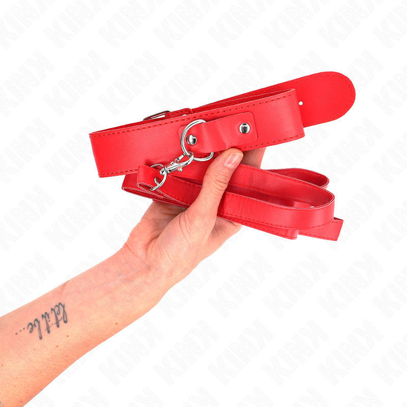 Halskette mit Gürtel 116 cm verstellbar rot Armband 32-50 cm x 8 cm