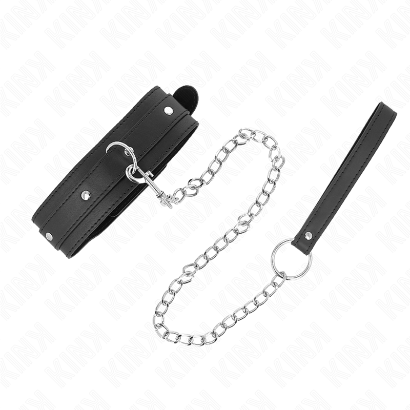 Halsband mit Leine 65 cm 1 verstellbarer Ring 38-49 cm x 5 cm