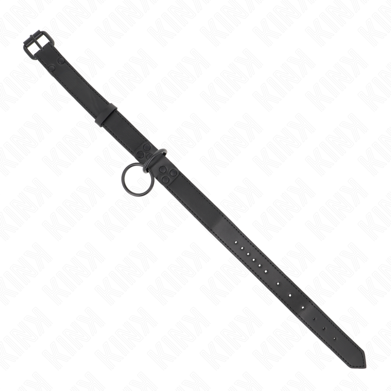 Halsband mit dunkler Leine 65 cm verstellbar 37-54 cm x 3 cm