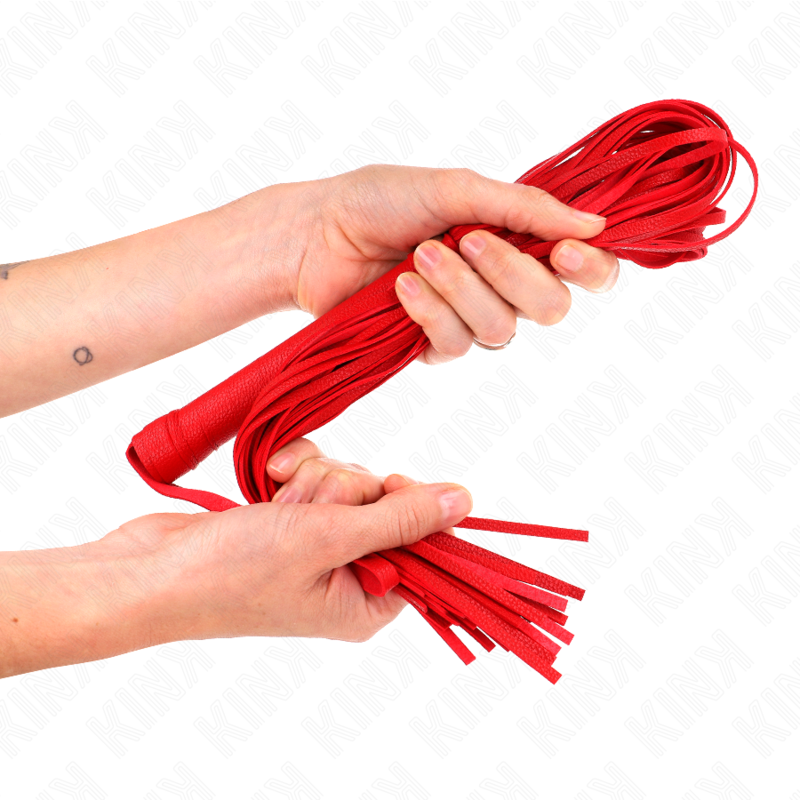Rote flexible PVC-Peitsche 70 cm