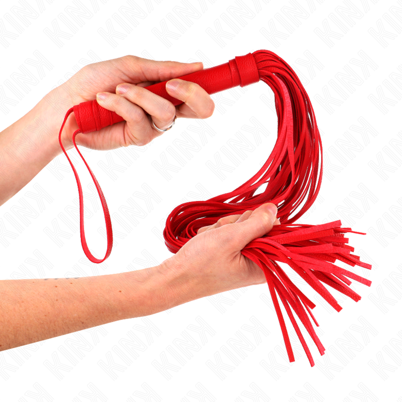 Rote flexible PVC-Peitsche 70 cm