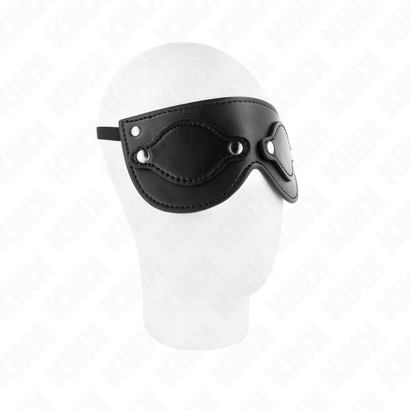 Kunstledermaske mit abnehmbaren Augenabdeckungen 22 x 9 cm