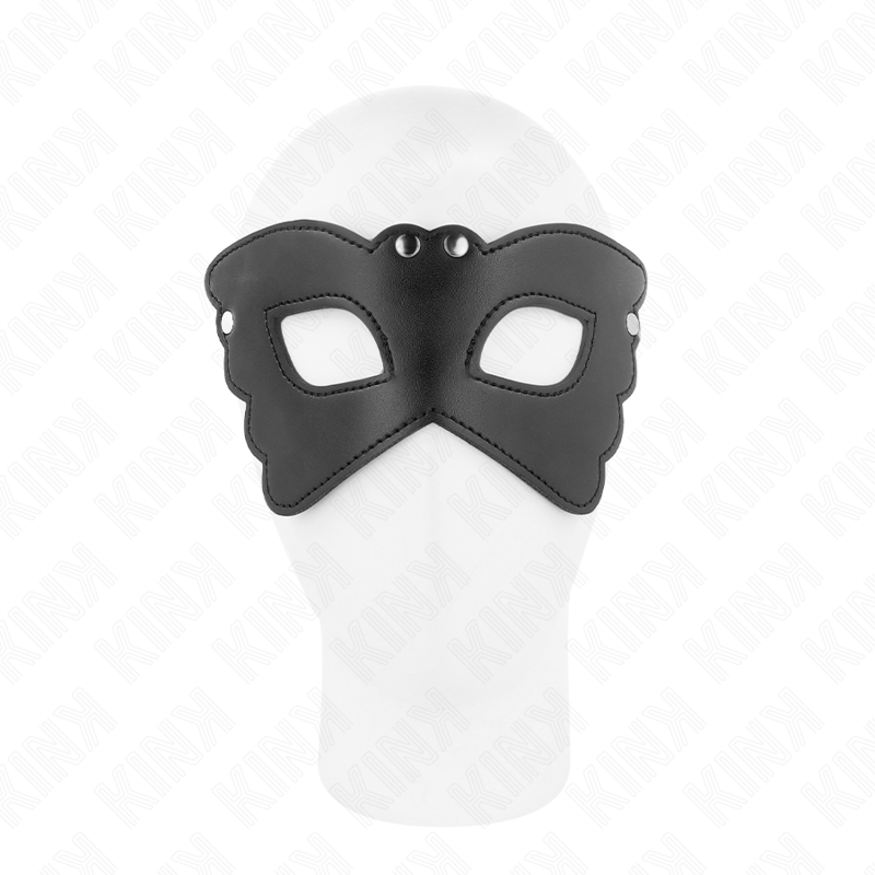 Schmetterlingsförmige Kunstledermaske 20 x 9 cm