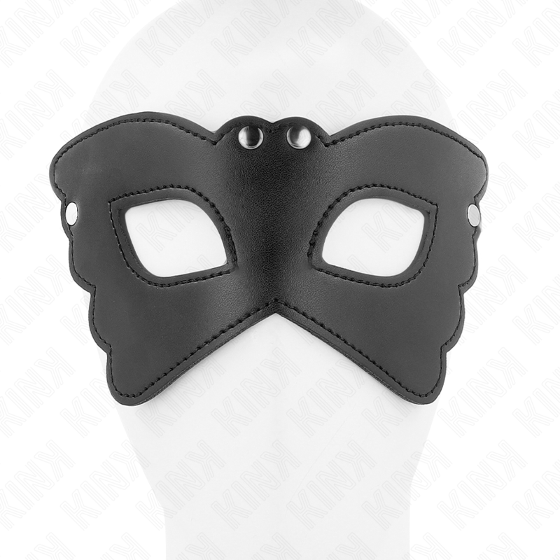 Schmetterlingsförmige Kunstledermaske 20 x 9 cm