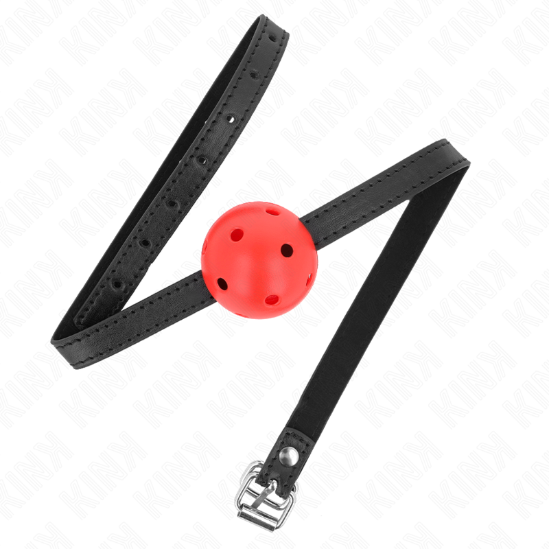 Simplicity Roter atmungsaktiver Ballknebel 4,5 cm 62 x 1,5 cm