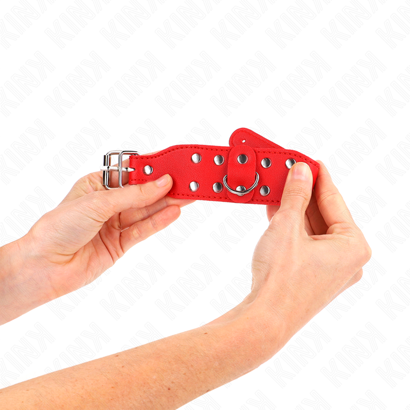 Armbänder mit doppelter Reihe verstellbarer roter Nieten