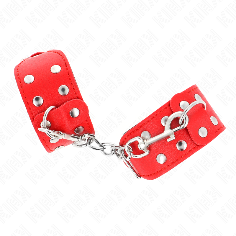 Armbänder mit doppelter Reihe verstellbarer roter Nieten
