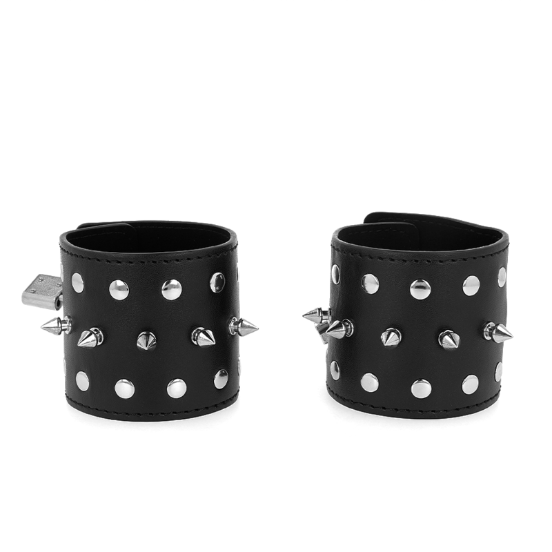 Punk Handgelenksschienen mit Spikes 25 x 6 cm