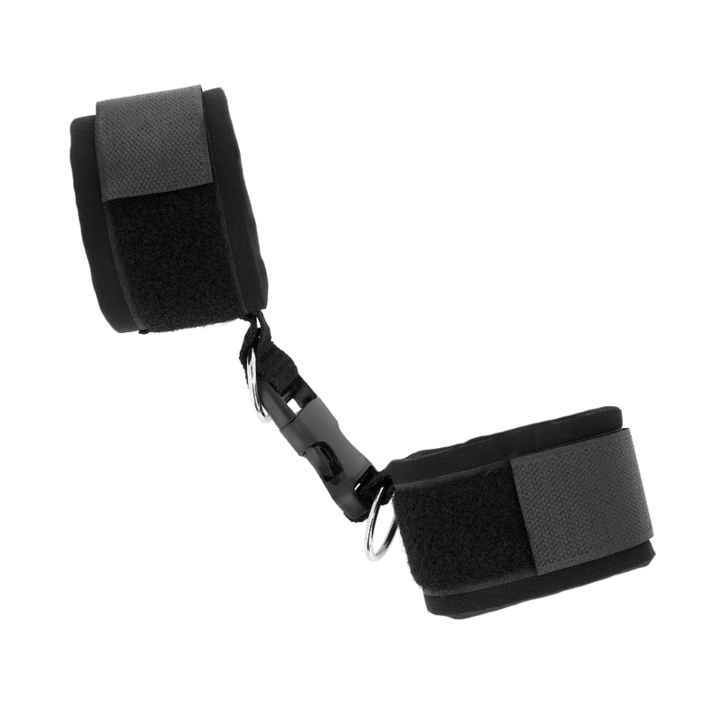 Schwarze Neopren-Handgelenkstütze mit Riemen und Schnallen, verstellbar von 22 bis 34 cm