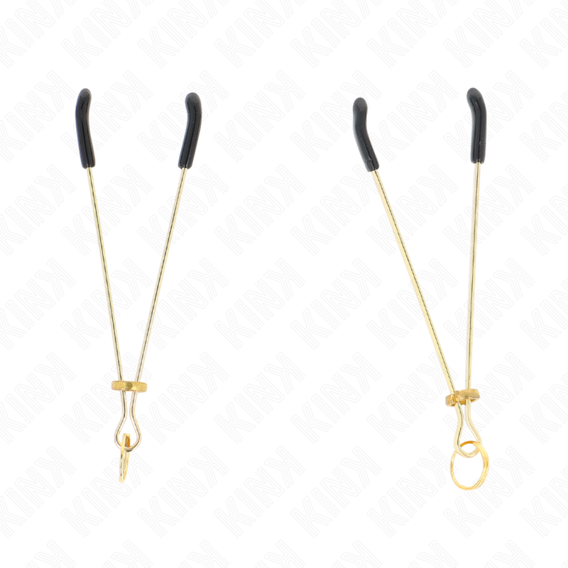 Feine goldene Brustwarzenclips 7 cm