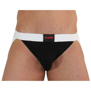004 glänzender Jock schwarz / weiß S